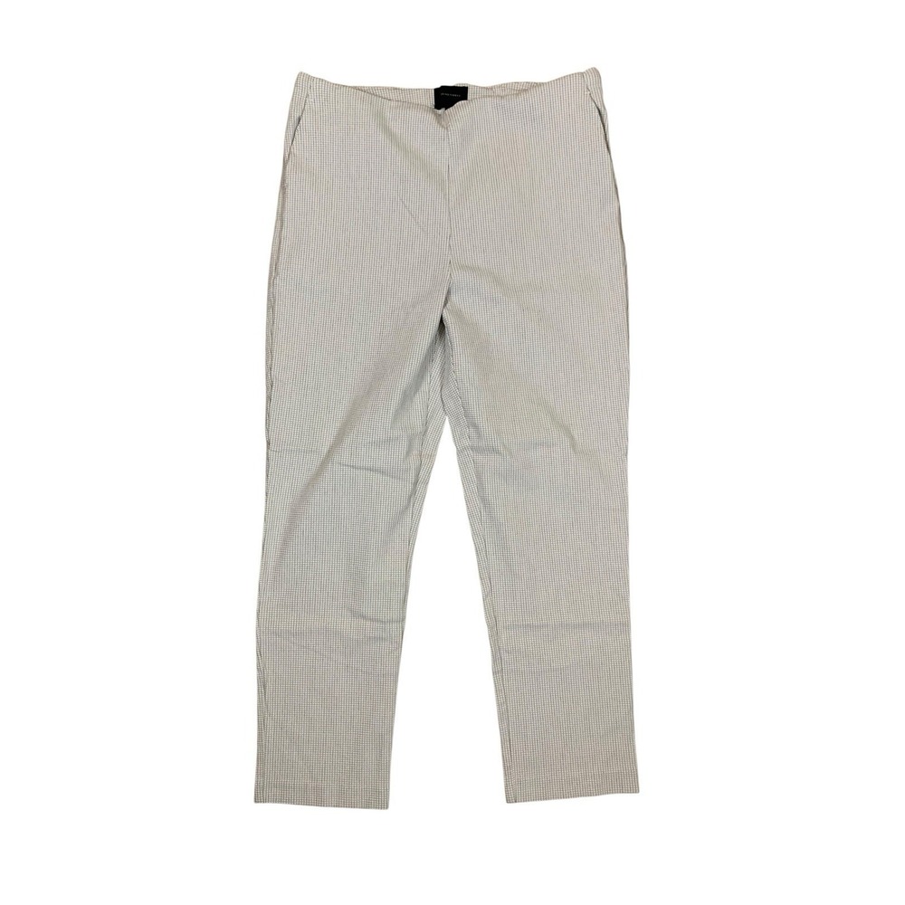 Massimo Fabbro Italy White Micro Check Ankle Career Pants 14